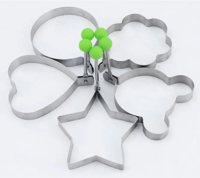 Stainless Steel Egg Frying Mold Cooking  Egg Shape Maker with Handle Egg Form for Frying