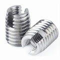 M2-M16 Stainless Steel & Carbon Steel Self Tapping Thread Insert Slotted Type Polished Finish Metric Thread Repair Bushing