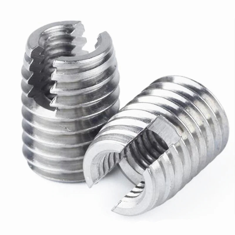 M2-M16 Stainless Steel & Carbon Steel Self Tapping Thread Insert Slotted Type Polished Finish Metric Thread Repair Bushing