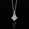 Factory Wholesale 1Carat 925 Sterling Silver Square Shape VVS D Color Moissanite White Gold Gemstone Diamonds Pendant Necklace