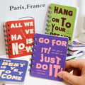 New Creative Pocket A7 Size Small Retro Words Spiral School Notebooks Wholesale