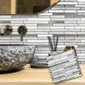 Irini EASY to DIY 1.3mm Thick White Geometric Modern Waterproof Peel and Stick Backsplash Tile for Household Use