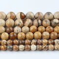 JSES Natural Picture Jasper 4 6 8 10mm Loose Stone Beads for Jewelry Making DIY Wholesale Gemstones Crystal Agate Jade Beads