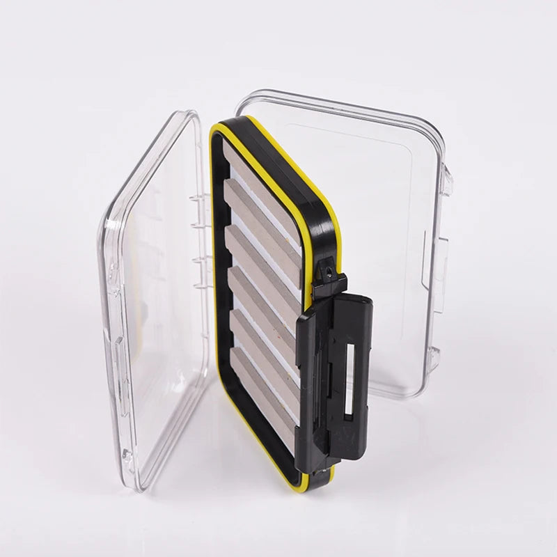 105*65*35mm Hook Lure Flies Bait Box Fishing Fly Jig Tackle Storage Case Transparent Waterproof Fly Fishing Box