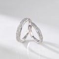 Anillos De Pareja Platinum Plated Shiny Starry Couple Ring for Men Women Romantic Wedding Adjustable Open All Sky Star Ring
