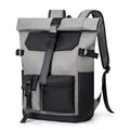 OEM Custom Large Unisex Casual Sports Travel School Student Backpack Men's Waterproof Roll Top with USB Geometric Pattern