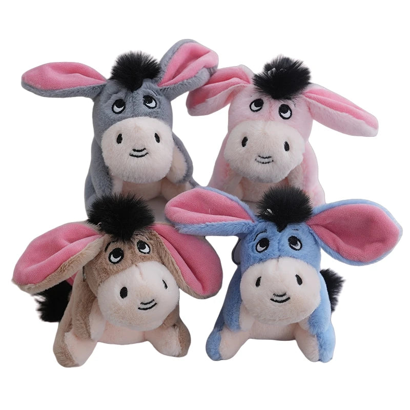 Wholesale Donkey Keychain Cute Stuffed Animal Toy Key Chains Children Gifts Plush Doll Pendant Horse Plush Donkey Keychains