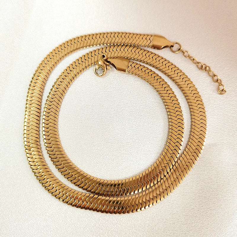 Stainless Steel Men's Classic 18K Gold Plated Necklace Chain Fine Jewelry for Anniversary Occasions