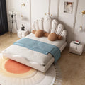 YSS Modern Custom Kids Bedroom Storage Bed Latest Design with Cute Rabbit Princess Pink Wood Frame for Girls' School Application