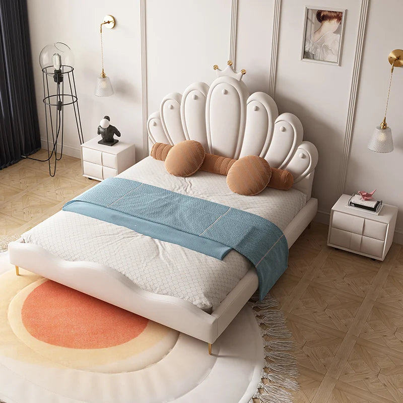 YSS Modern Custom Kids Bedroom Storage Bed Latest Design with Cute Rabbit Princess Pink Wood Frame for Girls' School Application