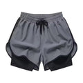 Custom 2 in 1 Polyester Jogger Baggy Casual Fitness Workout Sports Basketball Sweat Running Athletic Shorts for Men