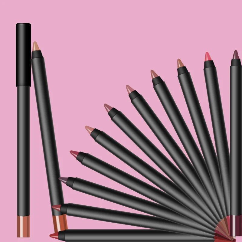 Makeup Matte Private Label Cosmetics Waterproof Lipliner Pencil Wholesale 23 Colors Long Lasting Lip Liner Pencil