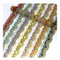 Diy Garment Embellished Decorative Organza Mesh Lace Embroidery Ethnic Multi-coloured Sequin Embroidered Sewing Textile Fabric