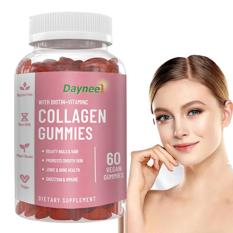Collagen Gummies Health Supplements Vegan Skin Whitening Gummies Candy Collagen Vitamin C Gummy