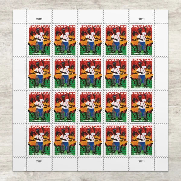 Kwanzaa Harvest Decor Us Post Mail Stamp Sticker Usa Festival Forever Postage Mailing Christmas Stamps Stickers for Collection