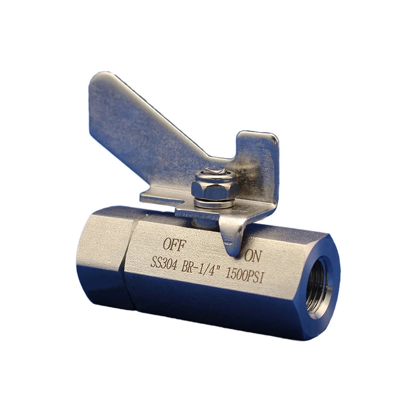 1/4" 3/8" 1/2" 3/4" Mini High Pressure Ball Valve 1500PSI Stainless Steel for Instrument Air Source Water Pipe Valve