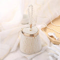 Fashion Mini Bridal Pearl Strap Evening Pearl Handbag Bucket Bag Pearl Purse