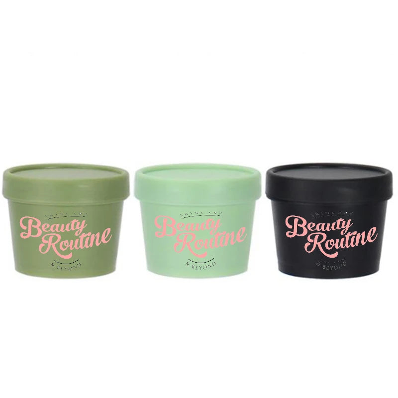 Custom Color Food Grade PP Screw Top Soap Scrub Container 50G/100G Sugar Lip Scrub Jar for Cosmetic Packaging