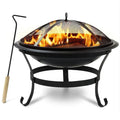 GSD Outdoor Courtyard Outdoor Fire Pit Heater Multi-functional Portable Outdoor Heating Stove BBQ Grill and Fire Pit Stove