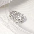 Beimai OEM Anillo Open Adjustable Stainless Steel Punk Couple Ring