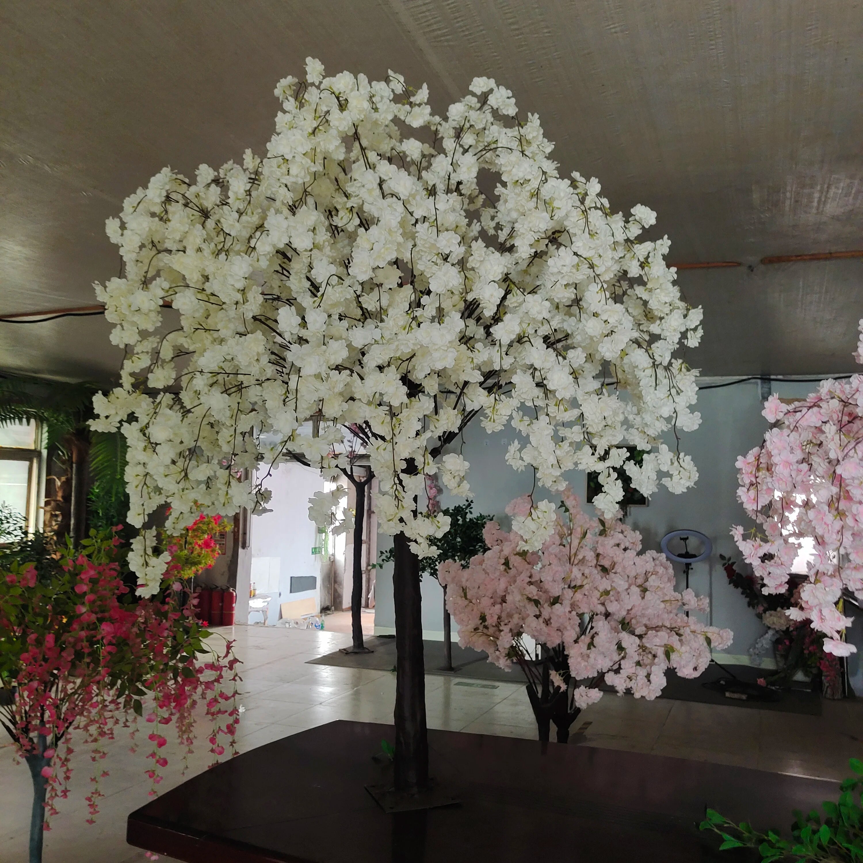 High Dense Wedding Centerpiece Cherry Blossom Tree Wedding Decoration Artificial Trees Cherry Blossoms