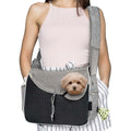 Dog Sling Carrier Mesh Backpack Pet Cat Puppy Comfort Travel Tote Shoulder Bag Zipper Closure Eco-Friendly Leather Polyester
