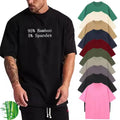 Custom Screen Print Men's Heavyweight T-Shirt 95% Bamboo 5% Spandex Breathable Oversized for Summer Plain Design