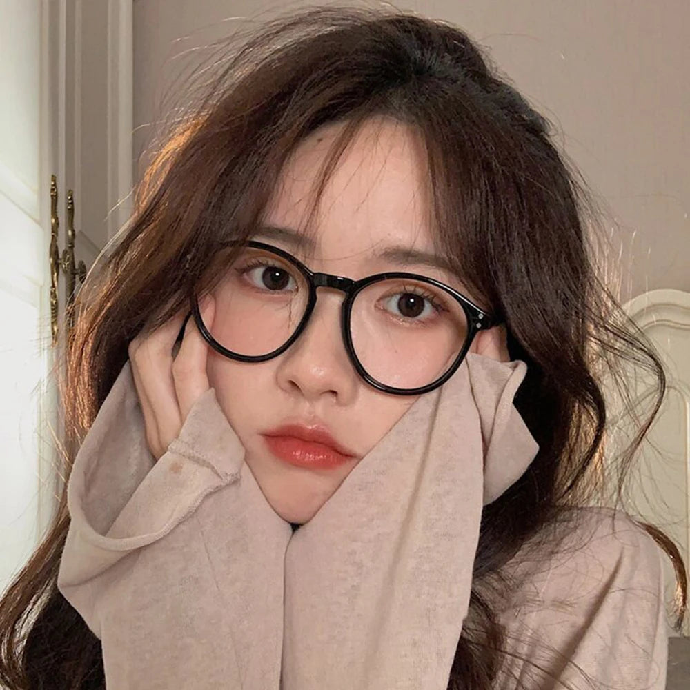 177077 New Design Promotion Round Oversize Pc Frame Anti Blue Light Optical Glasses Frame