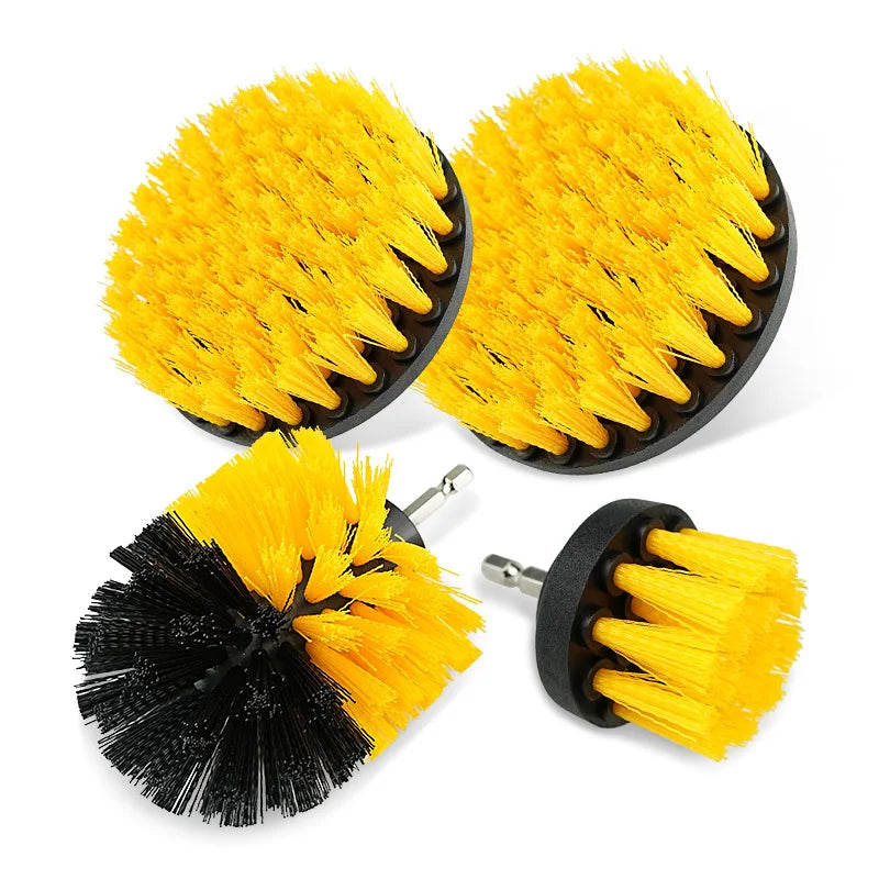 4PCS Electric Cleaning Brush Drill Scrub Drill Brush Detail Brush Set for Car Wheel Tire Rim Bathroom Cleaning