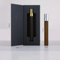Empty Frosted Brown Perfume Spray Bottle 10ml Thin Perfume Atomizer Golden Silver Black Caps Screw Cosmetic Glass Bottles