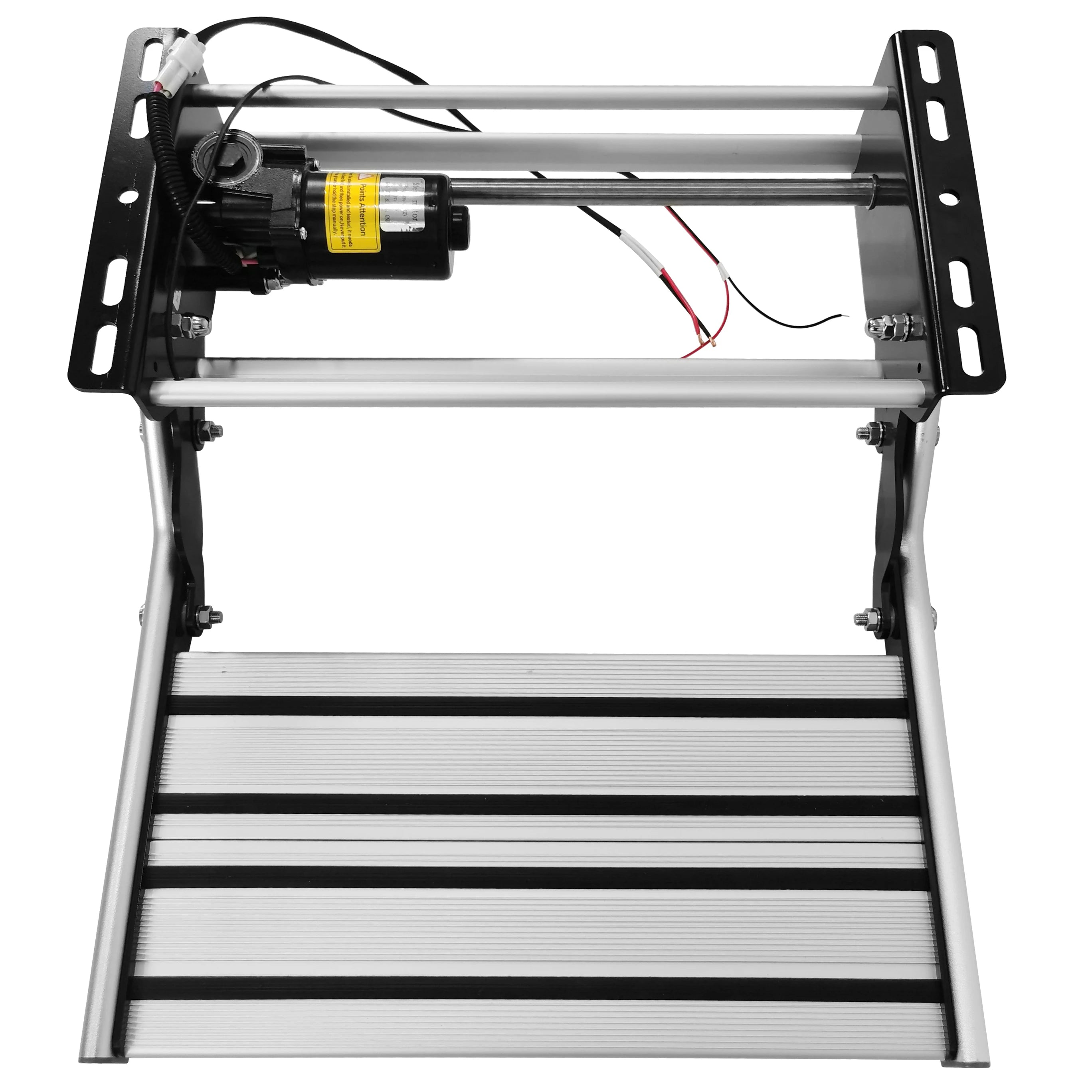 HEYRV Caravan Accessories RV Step Folding Electric Single Step with LED Light Thickened Aluminum Alloy Camper Stair