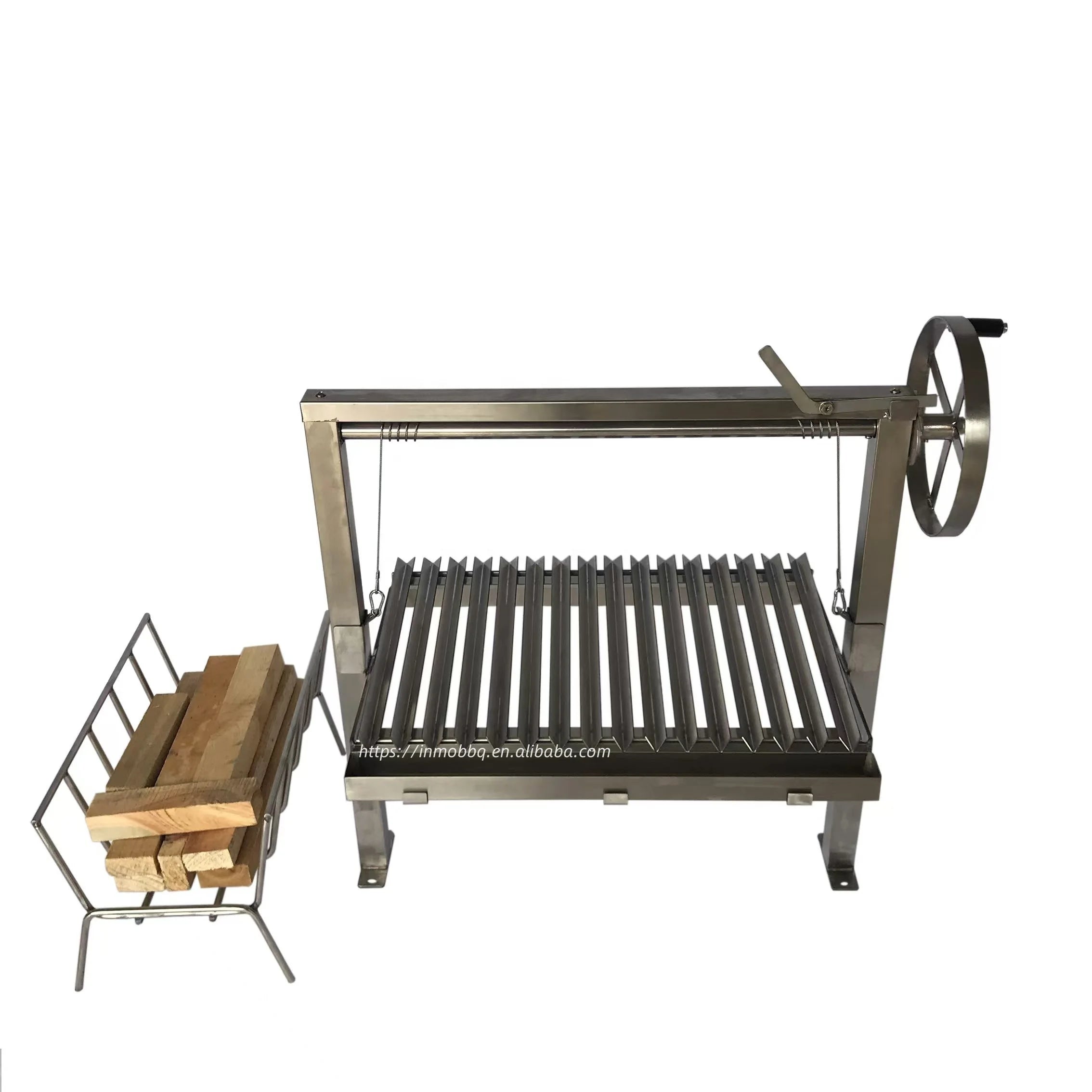 Stainless Steel Top Argentinian Grill with Side Brasero