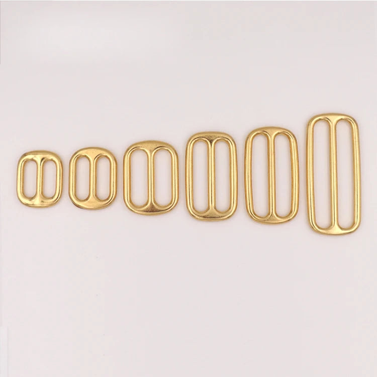 Top Sale Solid Brass Square Ring Belt Glide Buckles Adjustable Strap Buckles Bag Hanger Accessories Leather Hardware Metal Best