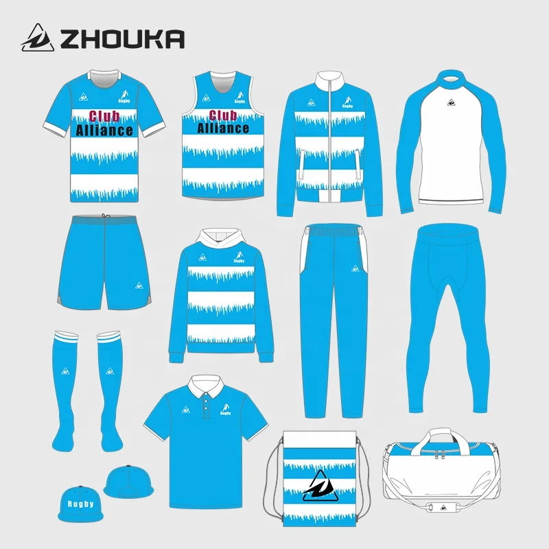 Oem Customized Sublimation Men'S Vintage Rugby Uniforms Shirt Set Wholesale Custom Retro Rugby Jersey Tops Full Set for Men