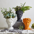 New Product Hot Selling Human Face Funny Art Golden Supplier Garden Pots Cheapest Table Decoration Flowerpots