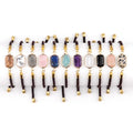 Fashional Gold Plated Natural Stone Charm Bracelet Personalized Adjustable Gemstone Witchcraft for Women's Party Gifts