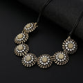 TongLing European Retro Rhinestone Short Necklace Female Vintage Charm Necklace for Party Anniversary