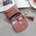 Fast Ship Cute Wallet Coin Tassel Bag Bank Cards Pocket Leather Business Card Holder Coin Purse Bag Wallets Pouch with Tassel