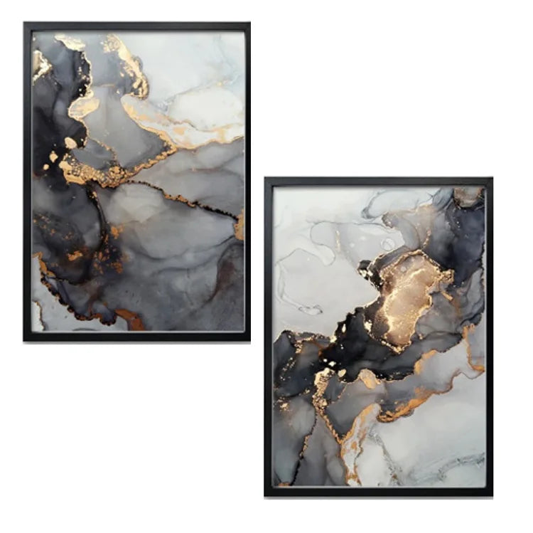 Wholesale Bulk Order Gold Black Marble Canvas Poster Modern Abstract Wall Art Painting Nordic Posters and Prints Wall Pictures