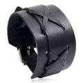 Retro Punk Style Leather Jewelry 2021 New Men's Leather Bracelet Personalized Wide Leather Bracelet