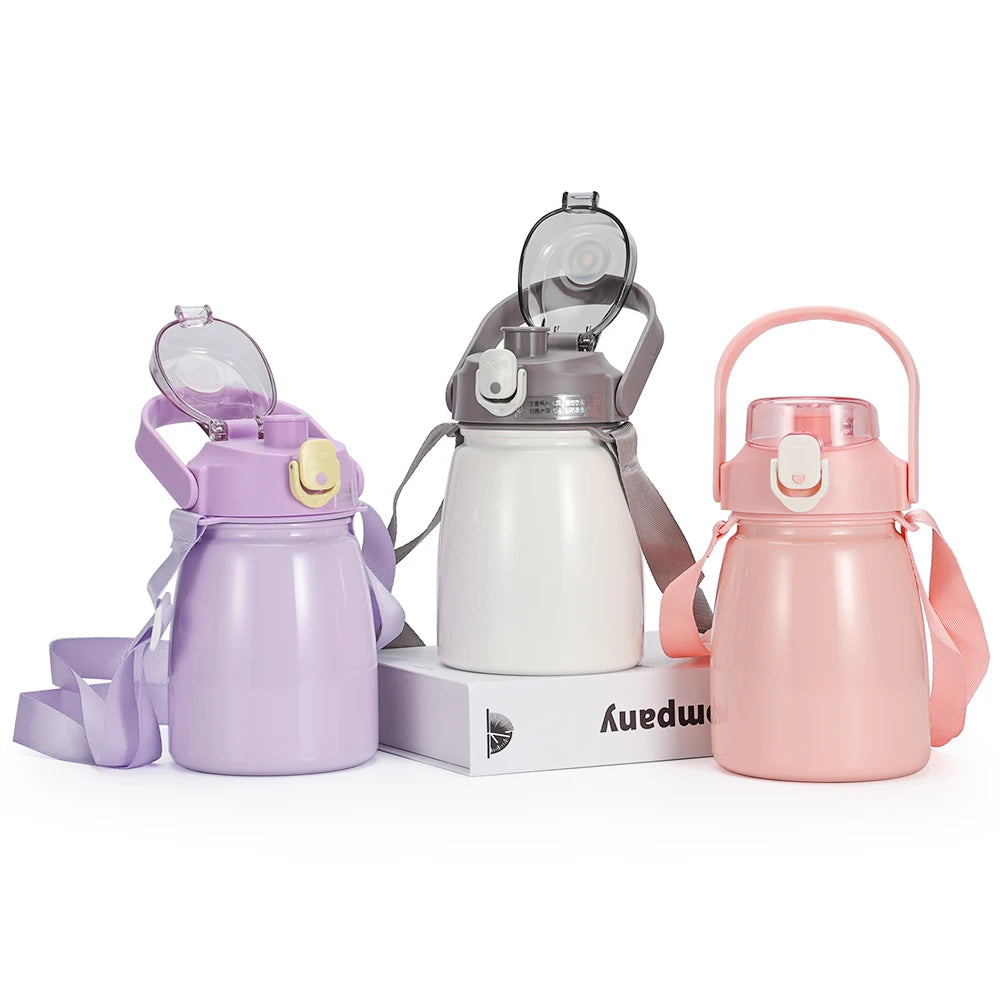 New Arrival Design Unique Insulated Water Bottle Vacuum Flasks Stainless Steel Water Bottle with Handle