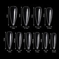 Salon Nail Tips Full Cover Clear Long Stiletto XXl Nail Tips Sharp Head False Nail Tips