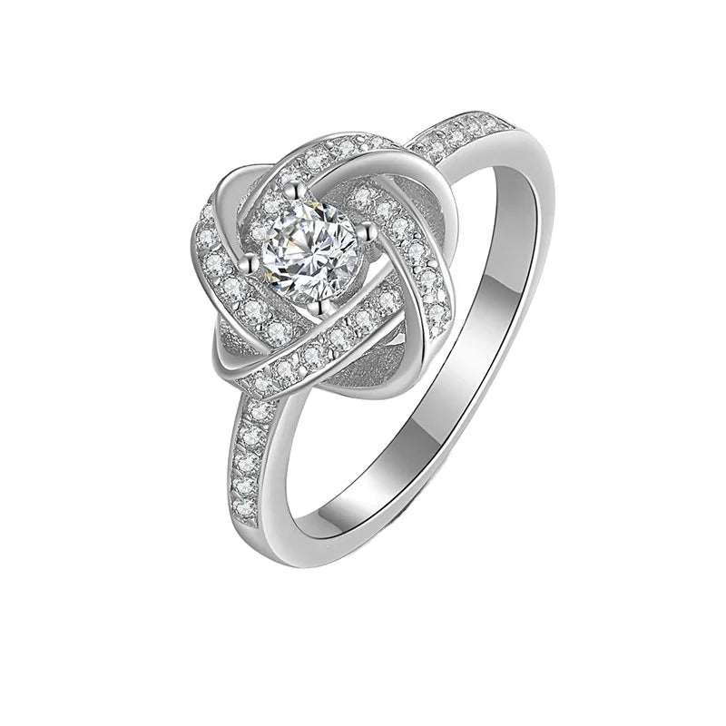 Wholesale Wedding Rings Women Sterling Silver Zircon Ring 925 Sterling Silver Jewelry