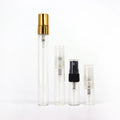Thin Glass 1ml 2ml 3ml 5ml Mini Round Clear Refillable Perfume Spray Tester Bottles 10ml Glass Perfume Test Sample Vials Decant