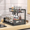 Hot-Sale Kitchen 2 Tier Sliding Carbon Steel Under Sink Organizer for Bathroom Kitchen Storage