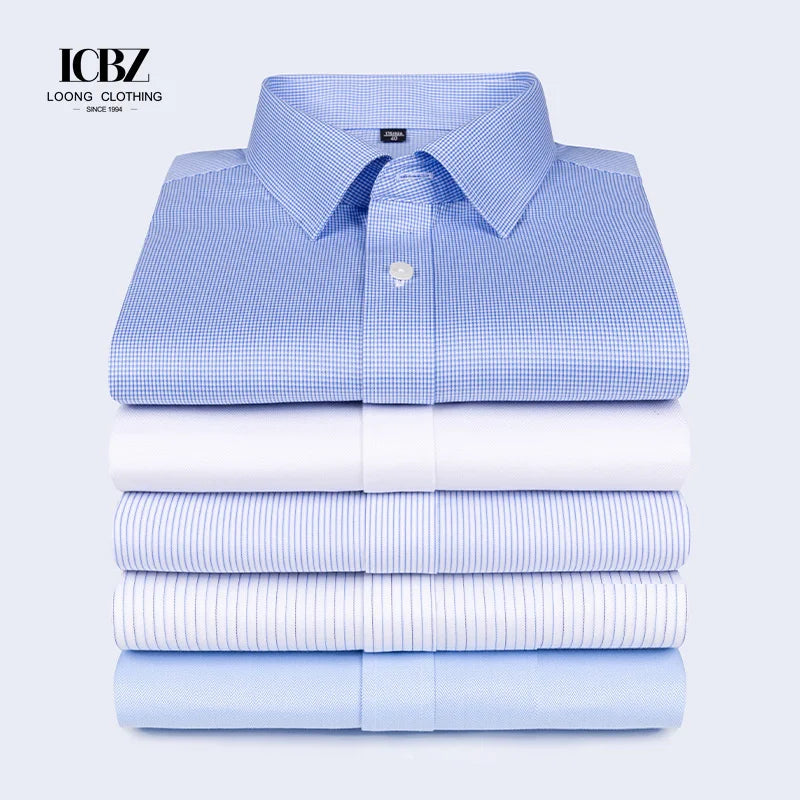 Spanish Style 100% Cotton DP Ready-made Garments No Ironing Custom Shirt Dress  Wholesale Long Sleeve Men's Dress Shirts