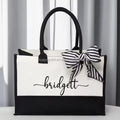 2024 Stylish Large Eco-friendly Cotton Canvas Tote Bag with Zipper Custom Pattern Beach Bags for Women Waterproof