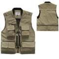 Wholesale Reversible Summer Vest Outdoor Quick Dry Multi-Pocket Mesh Utility Vest Loose Solid Color for Fishing Work Photography