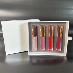 No logo 4 Color Lipstick Gift Set Lip Makeup Shine Lip Gloss and Waterproof Long Last Matte Liquid Lipstick Set Private Label
