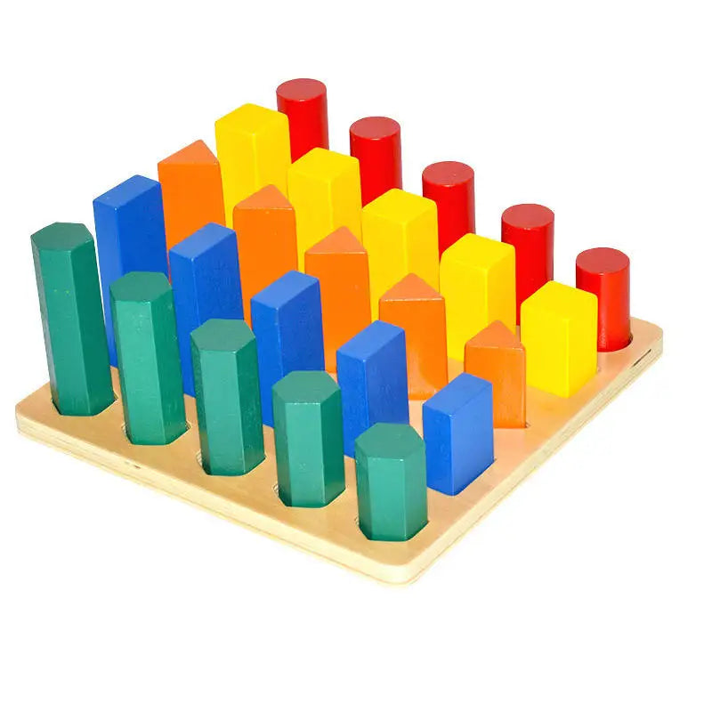 Wholesale Montessori Material Wooden Puzzle Blocks Educational Teaching Aids Learning Toys for Kindergarten Boys Girls